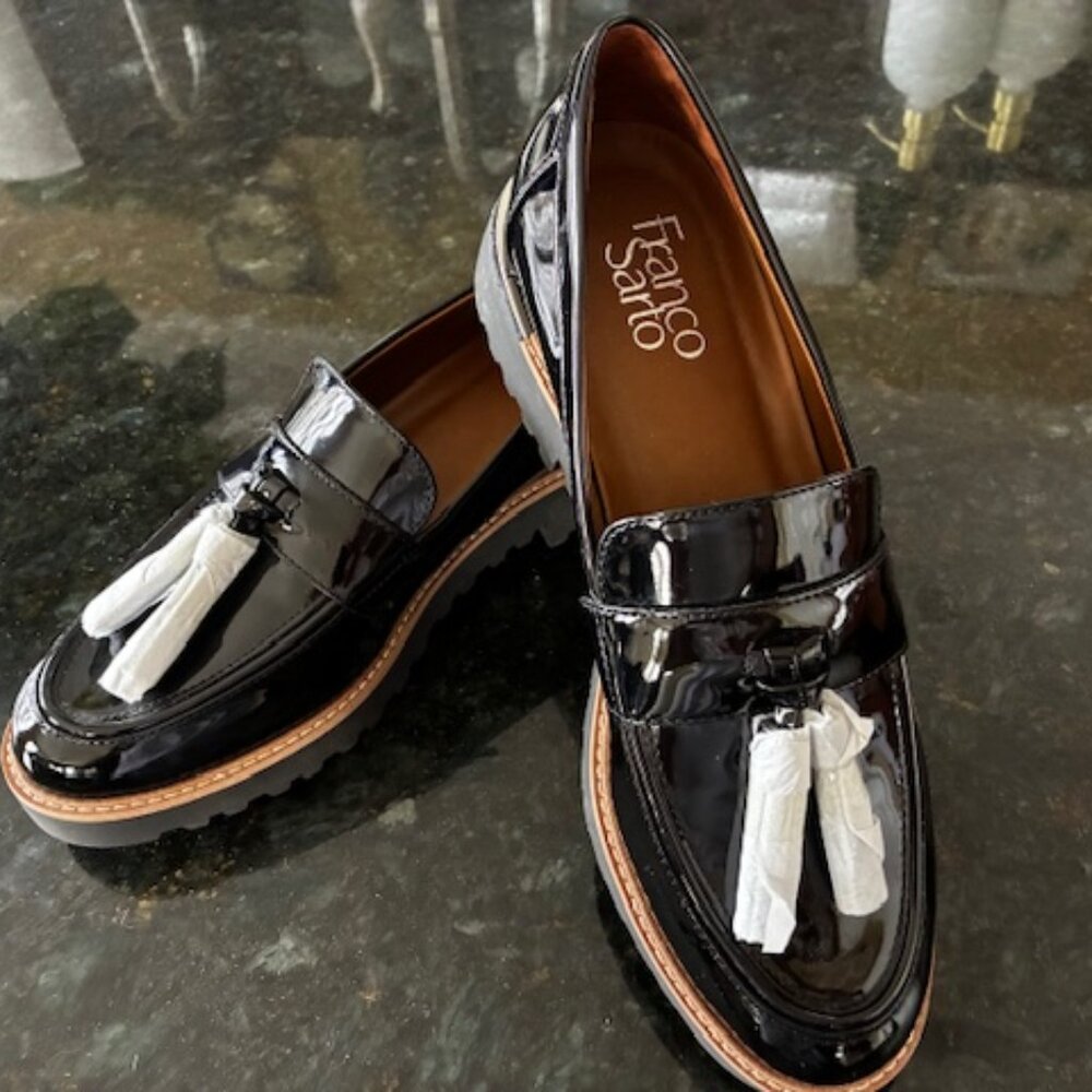 Franco Sarto Women's Carolynn Lug Sole Tassel Loafers - SZ